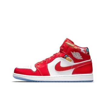 Jordan 1 Mid Barcelona Sweater Red Patent