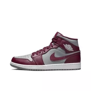Jordan 1 Mid Cherrywood team red