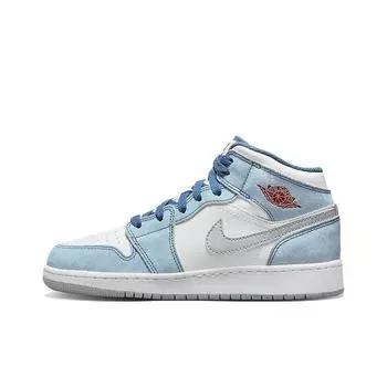 Jordan 1 Mid SE French Blue Light Steel (GS)