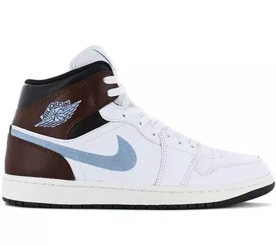 Jordan 1 Mid SE - Мужские кроссовки баскетбольные кожаные белые FQ7831-142 ОРИГИНАЛ EU 42.5 US 9 белый