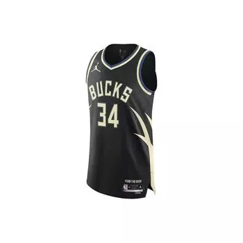 Jordan 22-23 Statement Edition Milwaukee Bucks Letter Print Дышащая майка для мужчин, черные топы DQ0151-010 XL