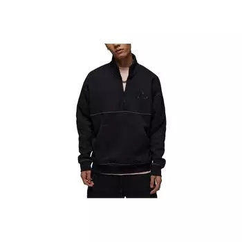 Jordan 23 Engineered Letter Print с флисовым воротником и полумолнией, повседневная спортивная куртка, мужские куртки черного цвета DV7680-010 S