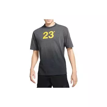Jordan 23 Engineered Mesh Gradient Round Neck Sport Pullover Футболка с короткими рукавами Мужские топы Железно-серый CV3378-010