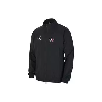Jordan 23-летняя юбилейная спортивная куртка All-Star Weekend с вышитым логотипом и воротником на молнии, мужская верхняя одежда, черный DX6740-010 M