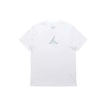 Jordan 23 Swoosh Logo Print Дышащая футболка с коротким рукавом и круглым вырезом, мужские топы, белые CZ8379-100 XXL