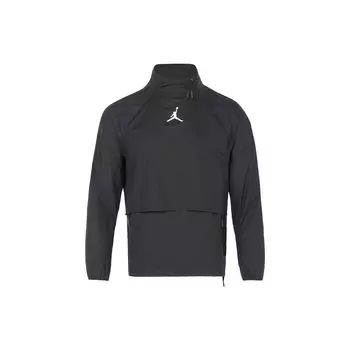 Куртка Jordan 23 Tech Light Half-Zip Waterproof Skin, тренировочная, с длинным рукавом, мужские куртки, черная 892086-010 S