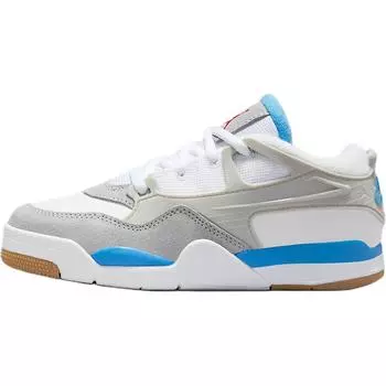 Jordan 4 RM Белый Легендарный Синий (PS) Детские кроссовки нейтрально-серые FQ7936-104 29.5