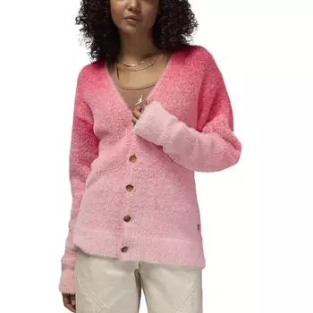 Jordan Air FW24 Gradient Casual Soft Loose Long Sleeve Knit Sweater Unisex sweater Emerald-Green Pink FV7426-629 XL