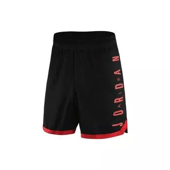 Jordan Air Letter Logo Дышащие быстросохнущие эластичные шорты на талии Спортивные повседневные шорты Мужские плавки Черные DQ5917-010 XS