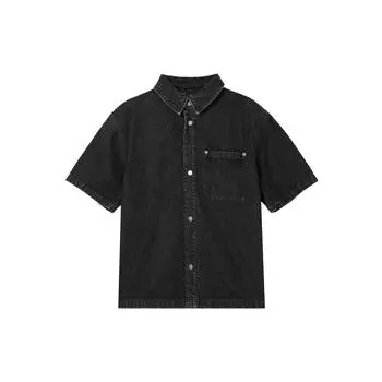 Jordan Air Vintage Polo Воротник Пуговица Логотип Буква Короткий Рукав Джинсовая Куртка Мужские Куртки Черный FZ2132010 M