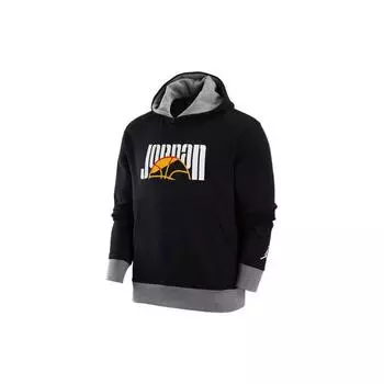 Jordan Alphabet Logo Print Баскетбольная толстовка с капюшоном Мужские топы Черный DV7749-010 XXL