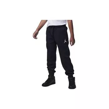 Jordan Alphabet Print Lace-up Casual Knit Sweatpants Kids Bottoms Black FZ1927-010 L