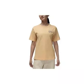 Jordan As WJ Gf Club Tee с вышитым принтом букв, спортивная повседневная трикотажная свободная футболка с круглым вырезом и коротким рукавом, спущенные плечи, женские топы DZ3193-251 M