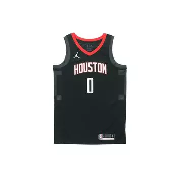 Jordan Баскетбольная майка НБА, SW Fan Edition, сезон 2020-21, заявление Rockets, Расселл Уэстбрук №. 0 Дышащие мужские топы без рукавов CV9478-010 S