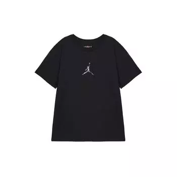 Jordan Брендовая хлопковая мягкая удобная футболка с коротким рукавом для мужчин, черный цвет FD7030-010 L