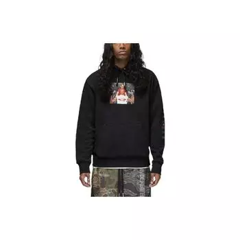 Jordan BrandUNDEFEATED Collaborative Capsule Series Толстовка с принтом персонажей на шнурке Мужская толстовка с капюшоном черная DX6318-010 S