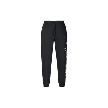 Jordan Brooklyn Fleece FW24 Logo Comfortable Soft Fleece Knit Sweatpants Women bottoms Black Sail-White HJ0209-010 XL