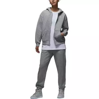 Jordan Флисовая куртка Brooklyn с капюшоном и застежкой-молнией, с длинным рукавом, женские куртки, темно-серый цвет FV7168-063 S