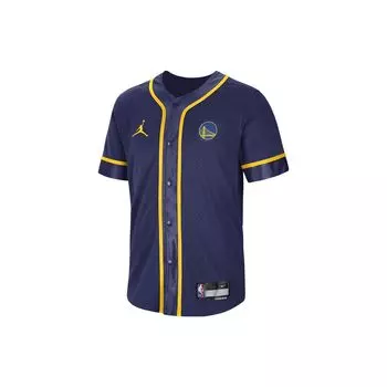 Jordan Быстросохнущая игровая рубашка NBA Warriors с короткими рукавами, мужские топы, синие DN9831-421 XXXL