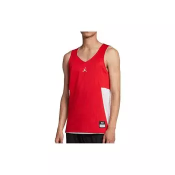 Jordan Casual Series, однотонный пуловер с логотипом, баскетбольный жилет, мужские топы, красный 865849-657 XXL