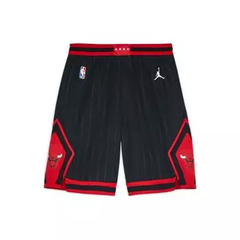 Jordan Chicago Bulls Logo Print Patchwork Loose Straight Sports Shorts Детские шорты черного цвета DJ7603-010 L