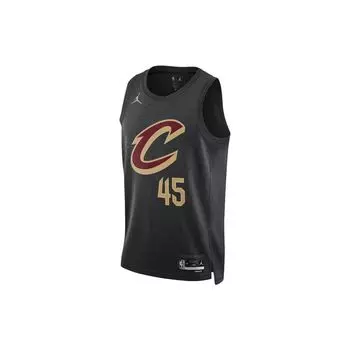 Jordan Cleveland Cavaliers Statement Edition Повседневная баскетбольная майка без рукавов Fan Version Мужская майка черная DO9522-016 S