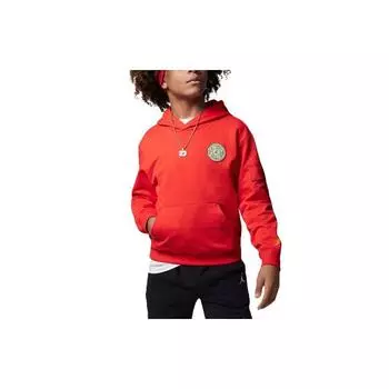 Jordan Cny Series Digital Rabbit Pattern Embroidered Loose Hoodie Kids hoodies Challenge-Red FJ9648-600 L