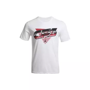Jordan CP3 с буквенным принтом и круглым вырезом, спортивная повседневная футболка с короткими рукавами, мужские топы, белые 719728-100 S