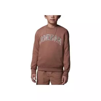 Jordan Детская флисовая толстовка с круглым вырезом Brooklyn Essentials, темно-коричневая, HQ7091-258 S