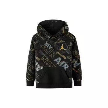 Jordan Детские топы с капюшоном на флисовой подкладке и логотипом Alphabet, черный JD2242049GS-001 S