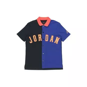 Jordan DNA Distorted Dri-FIT Henley Баскетбольная футболка с коротким рукавом Мужские топы Черный Синий AJ1111-455 L