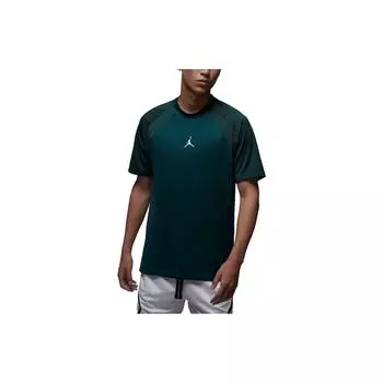 Jordan Dri-Fit Adv Sport с логотипом и быстросохнущей футболкой с короткими рукавами, мужские топы, темно-зеленый DZ0576-336 XS