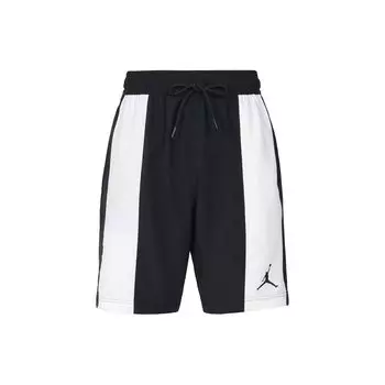 Jordan Dri-Fit Colorblock Drawstring Быстросохнущие спортивные шорты с прямыми штанинами Мужские брюки Черные CZ4774-010 XS