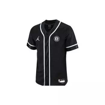 Jordan Dri-Fit NBA Brooklyn Nets Футболка с логотипом алфавита и круглым вырезом с короткими рукавами, мужские топы, черные DR2403-010 M