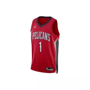 Jordan Dri-FIT NBA Swingman Jersey Pelicans Alphabet Print Vest Men Tops University-Red DO9535-658 M
