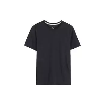 Jordan Dri-Fit, однотонная, быстросохнущая, повседневная футболка с круглым вырезом и коротким рукавом, мужские топы, черные 743037-010 S
