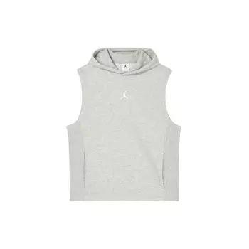 Мужская худи без рукавов Jordan Dri-FIT однотонного цвета, дышащая, быстросохнущая, трикотажная, серо-меланжевая, DZ0572050 3XL