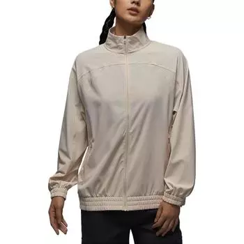 Jordan Dri-FIT Sport Дышащая быстросохнущая однотонная повседневная спортивная куртка на молнии для женщин Куртки Legendary-Light-Brown FN5144203 S
