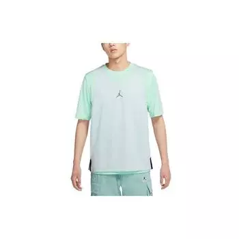 Jordan Dri-Fit Sport Logo Дышащая быстросохнущая футболка с короткими рукавами, мужские топы, пенопластовый, мятно-зеленый, DM1832-379 S