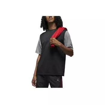 Jordan Dri-FIT Sports Logo Лоскутная футболка с круглым вырезом и короткими рукавами Мужские топы DM1831-010 XS