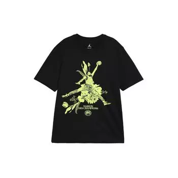 Jordan Dri-FIT Удобная мягкая футболка с круглым вырезом и коротким рукавом для мужчин, черные FZ1929010 XL