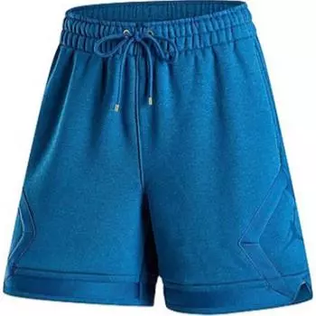 Jordan Дышащие, приятные для кожи, с логотипом, на шнуровке, со средней талией, повседневные женские шорты синего цвета FN5419-457 S