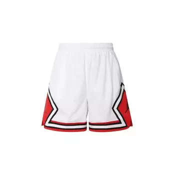 Jordan Essential Diamond Logo Mesh Breathable Casual Shorts Women shorts White DD0288-100 L