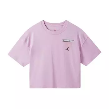 Jordan Essential Повседневная спортивная футболка с круглым вырезом и короткими рукавами Женские топы Розовые DC2154-676 L