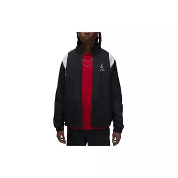 Jordan Essentials Logo Embroidered Color Block Casual Jacket Men jackets Black FN4621-010 L