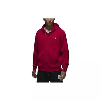 Jordan Essentials однотонная мужская толстовка на молнии с капюшоном, красные FQ1867-687 L