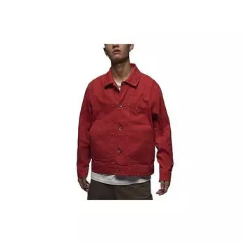 Jordan Essentials однотонная поло повседневная куртка на пуговицах мужские куртки лобстер-красный FN4528-604 L