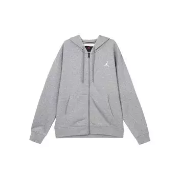 Jordan Essentials однотонная повседневная куртка на молнии с капюшоном мужская верхняя одежда темно-серая FJ7772-091 M