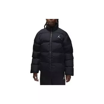 Jordan Essentials однотонная повседневная куртка на молнии с воротником-стойкой, мужская верхняя одежда, черная FB7331-010 XXL