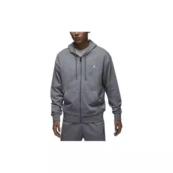 Jordan Essentials однотонная толстовка с капюшоном на молнии для мужчин, серая FQ1867-091 L